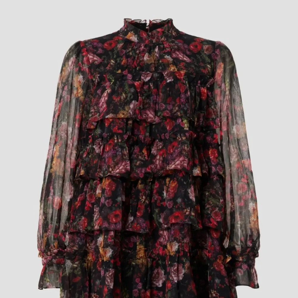 ADAM LIPPES COLLECTIVE FLORAL RUFFLE DRESS - Picture 5 of 6